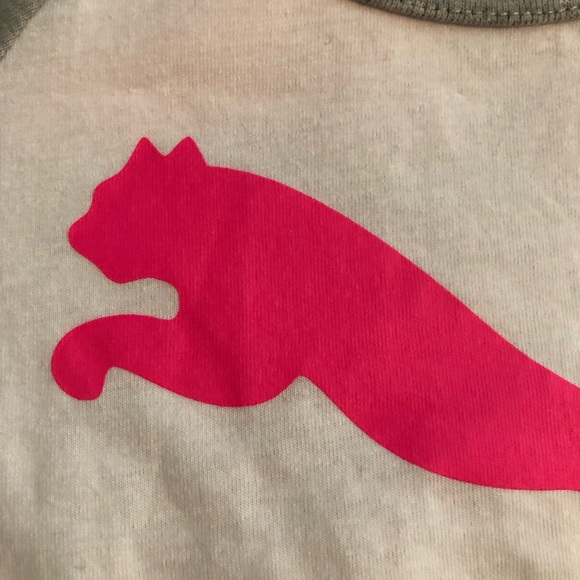 Puma Outfit - Pink Puffer Vest, Leggings & Long Sleeve Shirt (Girls 3T/4T - XS) - Picture 5 of 8